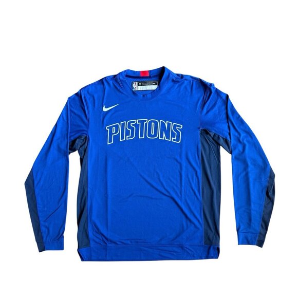 Nike Detroit Pistons Mens Medium Player Issue Shooting Shirt Authentics Pregame - Picture 1 of 12